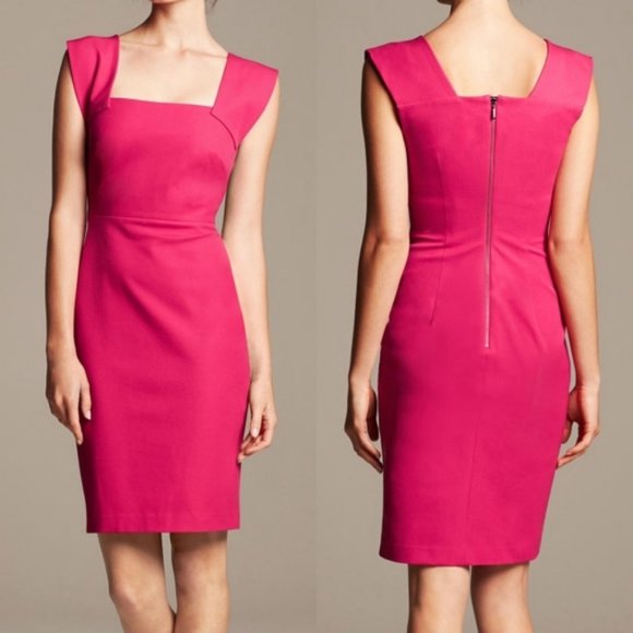 Banana Republic Dresses & Skirts - Roland Mouret for Banana Republic Strappy Sheath Dress Chroma Pink size 12